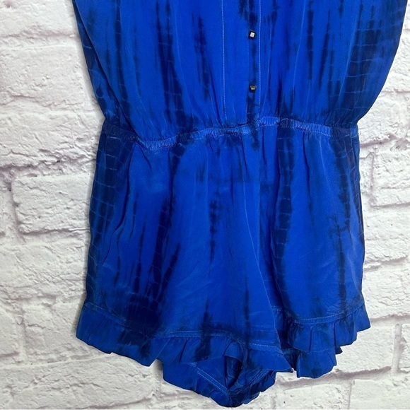 Gypsy 05 Blue Tie Dye Silk Romper - Picture 7 of 13